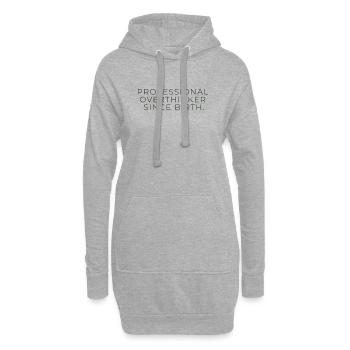 Penseur professionnel depuis sa naissance – Minimaliste - Sweat-shirt à capuche long Femme - gris chiné - Devant