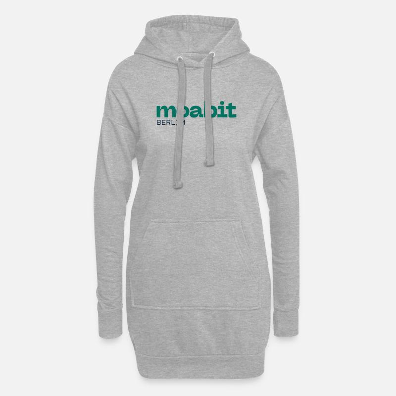 Moabit Berlin Schönes simples Design - Hoodie-Kleid - Grau meliert