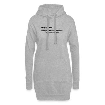 Zugverkehr_regelmaessig - Hoodie-Kleid - Grau meliert - Vorne