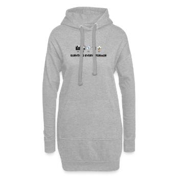 Entwicklung der Datenspeicherung – Tech-Ikonen - Hoodie-Kleid - Grau meliert - Vorne
