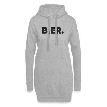 Bière. – C’est tout ce dont tu as besoin - Sweat-shirt à capuche long Femme - gris chiné - Devant