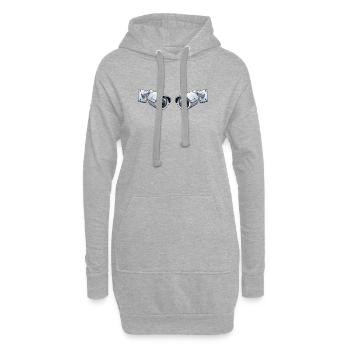 Caméra de surveillance - Sweat-shirt à capuche long Femme - gris chiné - Devant
