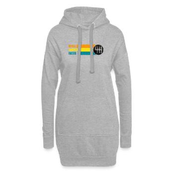 Schaltgetriebe für immer - Hoodie-Kleid - Grau meliert - Vorne