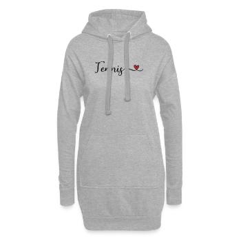 Tennis - I heart Tennis - Hoodie-Kleid - Grau meliert - Vorne