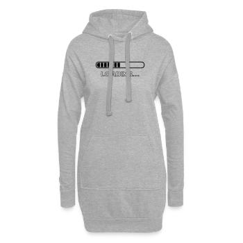 Chargement - Sweat-shirt à capuche long Femme - gris chiné - Devant