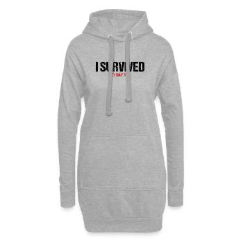 I Survived Day 1 Poker T-Shirt – Turnierspieler - Hoodie-Kleid - Grau meliert - Vorne