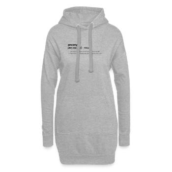 Definition of anxiety - Hoodie-Kleid - Grau meliert - Vorne