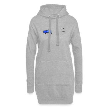 Modèle de texte Megafon - Sweat-shirt à capuche long Femme - gris chiné - Devant