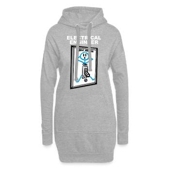 Elektroingenieur Humor - Hoodie-Kleid - Grau meliert - Vorne