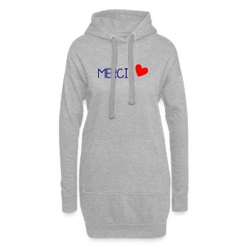 VIELEN DANK. DANKE. VIELEN DANK. JAHRESTAG. GEBURT. - Hoodie-Kleid - Grau meliert - Vorne