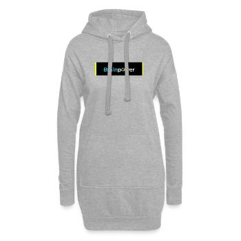Brainpower Glühbirne Typografie - Hoodie-Kleid - Grau meliert - Vorne