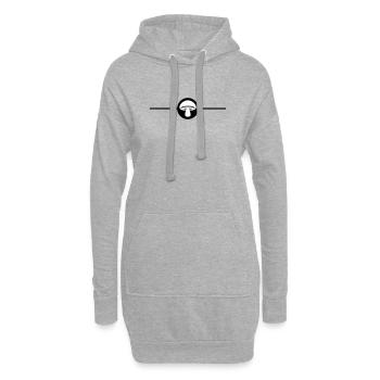 Mushroom Toadstool Icon - Hoodie Dress - heather grey - Front