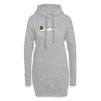 Lazy Cat Sleeping Mardi Gras Maske Karnevals-Vibes - Hoodie-Kleid - Grau meliert - Vorne