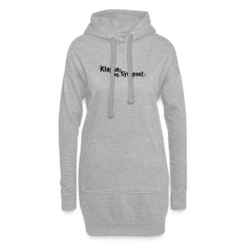 Klapse wegen Synapse - Hoodie-Kleid - Grau meliert - Vorne