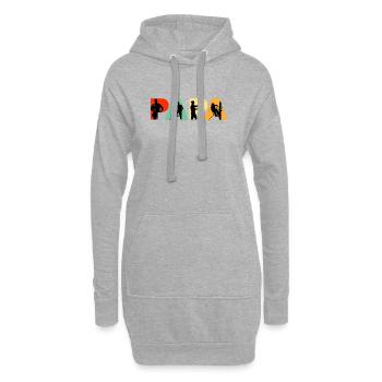 Papa Électricien Sparky Silhouette rétro - Sweat-shirt à capuche long Femme - gris chiné - Devant