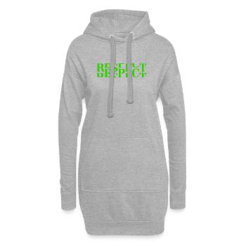Respect - Hoodie-Kleid - Grau meliert - Vorne