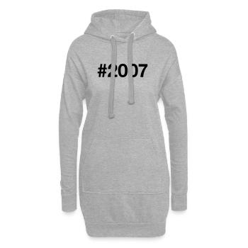 2007 Jahrgang 19 Jahre 19. Geburtstag - Hoodie-Kleid - Grau meliert - Vorne