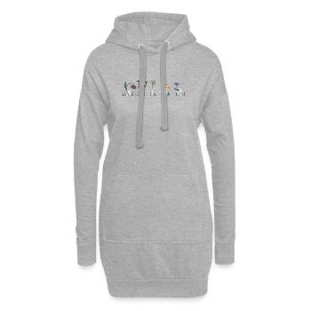 lovely ghosts - Hoodie-Kleid - Grau meliert - Vorne