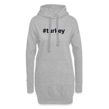 Türkei Turkey Hashtag - Hoodie-Kleid - Grau meliert - Vorne