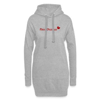 WEIHNACHTEN. FROHE WEIHNACHTEN. FROHE WEIHNACHTEN. WEIHNACHTSMANN - Hoodie-Kleid - Grau meliert - Vorne