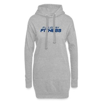 Fueled by Fitness - Sport - Gym - Athletics - Hoodie-Kleid - Grau meliert - Vorne