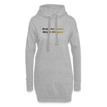 Je_suis_fan_de_mon_berger-allemand - Sweat-shirt à capuche long Femme - gris chiné - Devant