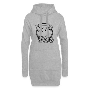 Apiculteur Conservation de la nature Miel - Durabilité - Sweat-shirt à capuche long Femme - gris chiné - Devant