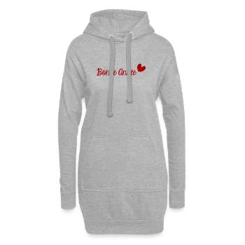BONNE ANNEE. SAINT SYLVESTRE. NOUVELLE ANNÉE - Sweat-shirt à capuche long Femme - gris chiné - Devant