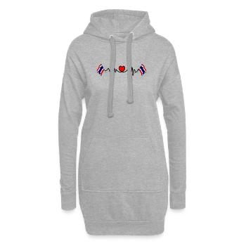 Herzfrequenz-Cardio für Thailand - Hoodie-Kleid - Grau meliert - Vorne