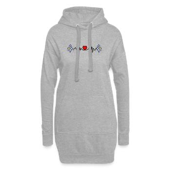 Herzfrequenz-Cardio für die Provinz Zeeland - Hoodie-Kleid - Grau meliert - Vorne