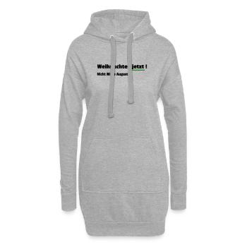 Noël maintenant - Sweat-shirt à capuche long Femme - gris chiné - Devant