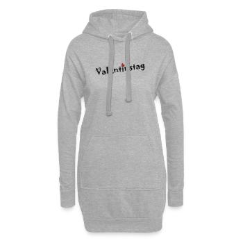 Valentinstag - Hoodie-Kleid - Grau meliert - Vorne