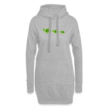 Tortue Tortues - Sweat-shirt à capuche long Femme - gris chiné - Devant