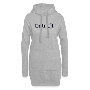 DETROIT - Sweat-shirt à capuche long Femme - gris chiné - Devant