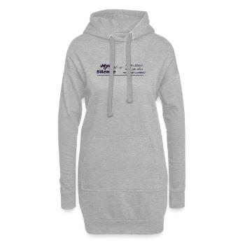 My Silence, Kleidungsdesign - Hoodie-Kleid - Grau meliert - Vorne