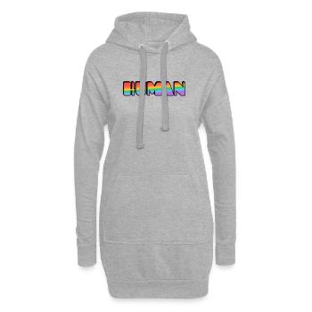 Rainbow Human Typografie - Hoodie-Kleid - Grau meliert - Vorne