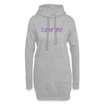 ICH LIEBE DICH. LIEBE. PAAR. GERADE VERHEIRATET. Junggesellinnenabschied - Hoodie-Kleid - Grau meliert - Vorne