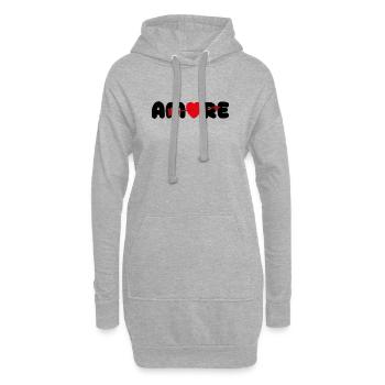 Amore Herz Pfeil Liebe Valentinstag - Hoodie-Kleid - Grau meliert - Vorne