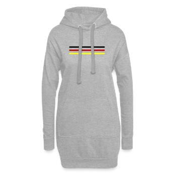 Deutschland Linie Fahne - Hoodie-Kleid - Grau meliert - Vorne