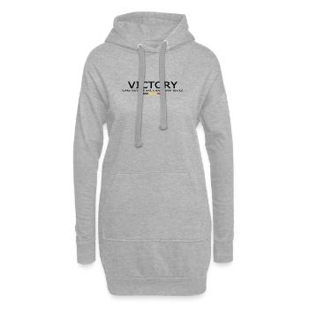 Sieg JEDER ERFOLG HAT EINEN NAMEN. VERSUCH ES WEITER BELII. - Hoodie-Kleid - Grau meliert - Vorne