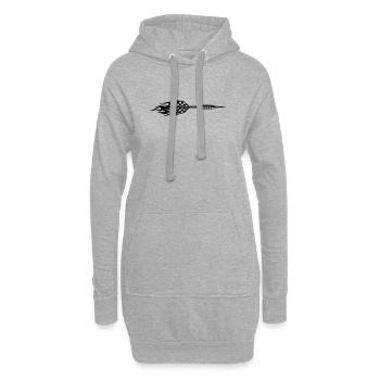 Symbole de fléchette Feu - Sweat-shirt à capuche long Femme - gris chiné - Devant