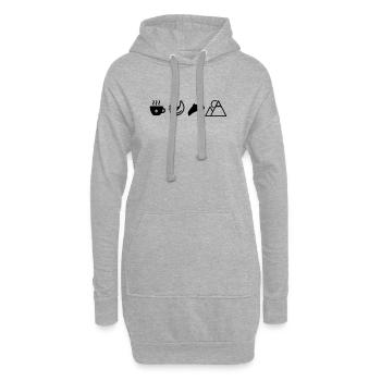 Mountain Sports Design Coffee Lover Climbing Banana - Hoodie Dress - heather grey - Front