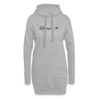 Lehrerin - Hoodie-Kleid - Grau meliert - Vorne