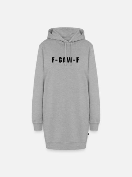 f-caw-f - Hoodie-Kleid - Grau meliert