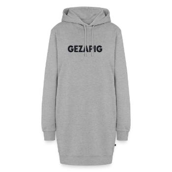 Faul – flämische entspannte Stimmung - Hoodie-Kleid - Grau meliert - Vorne