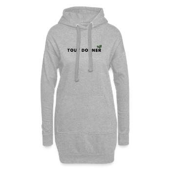 Tout_donner_ecologie - Sweat-shirt à capuche long Femme - gris chiné - Devant