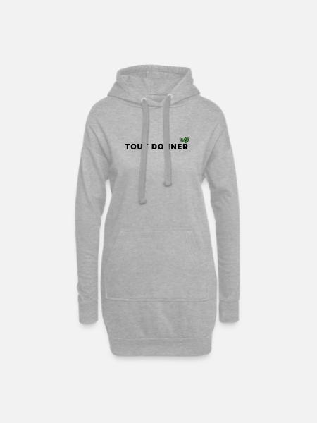 Tout_donner_ecologie - Hoodie-Kleid - Grau meliert