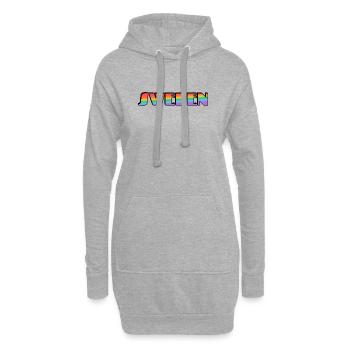 Gay Sweden Rainbow Typografie - Hoodie-Kleid - Grau meliert - Vorne