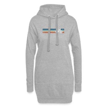 Vélo vintage rétro - Sweat-shirt à capuche long Femme - gris chiné - Devant