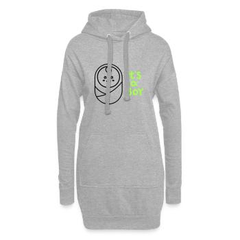 its a Boy ist ein Junge Schwangerschaft Pregnant - Hoodie-Kleid - Grau meliert - Vorne